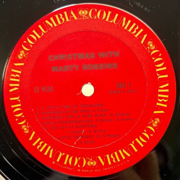Christmas With Marty Robbins Country Vinyl LP Columbia CS 9535 In Shrink - Picture 2 of 6